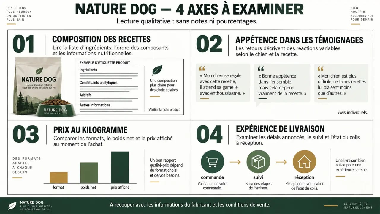 Infographie Nature Dog avis sur la composition, le prix et la livraison