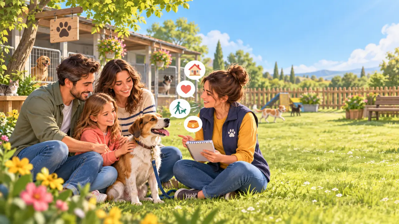 Chien de refuge attendant une famille adoptive